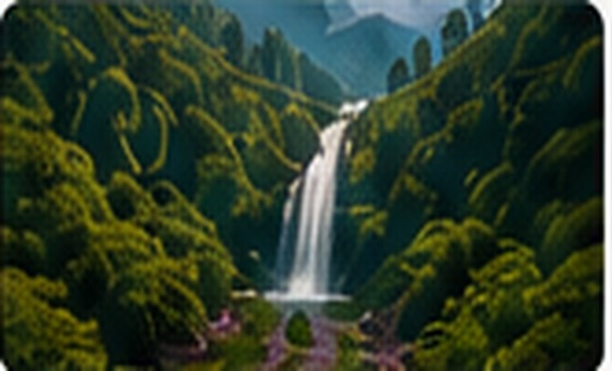 Waterfall in Sri Lankan hill country